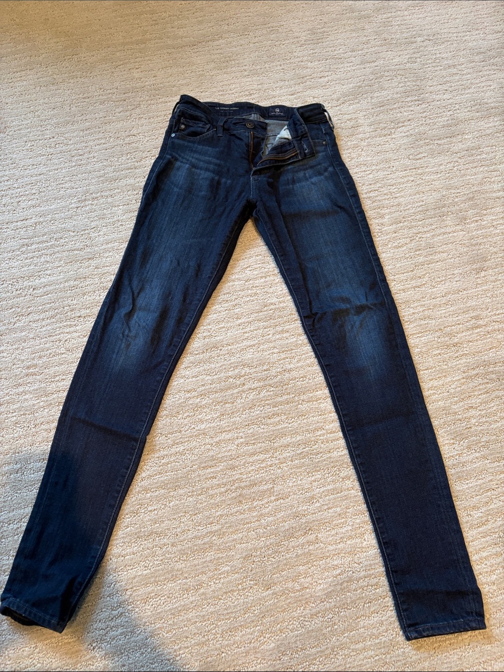 Ag Farrah Skinny Dark Indigo Skinny Jeans